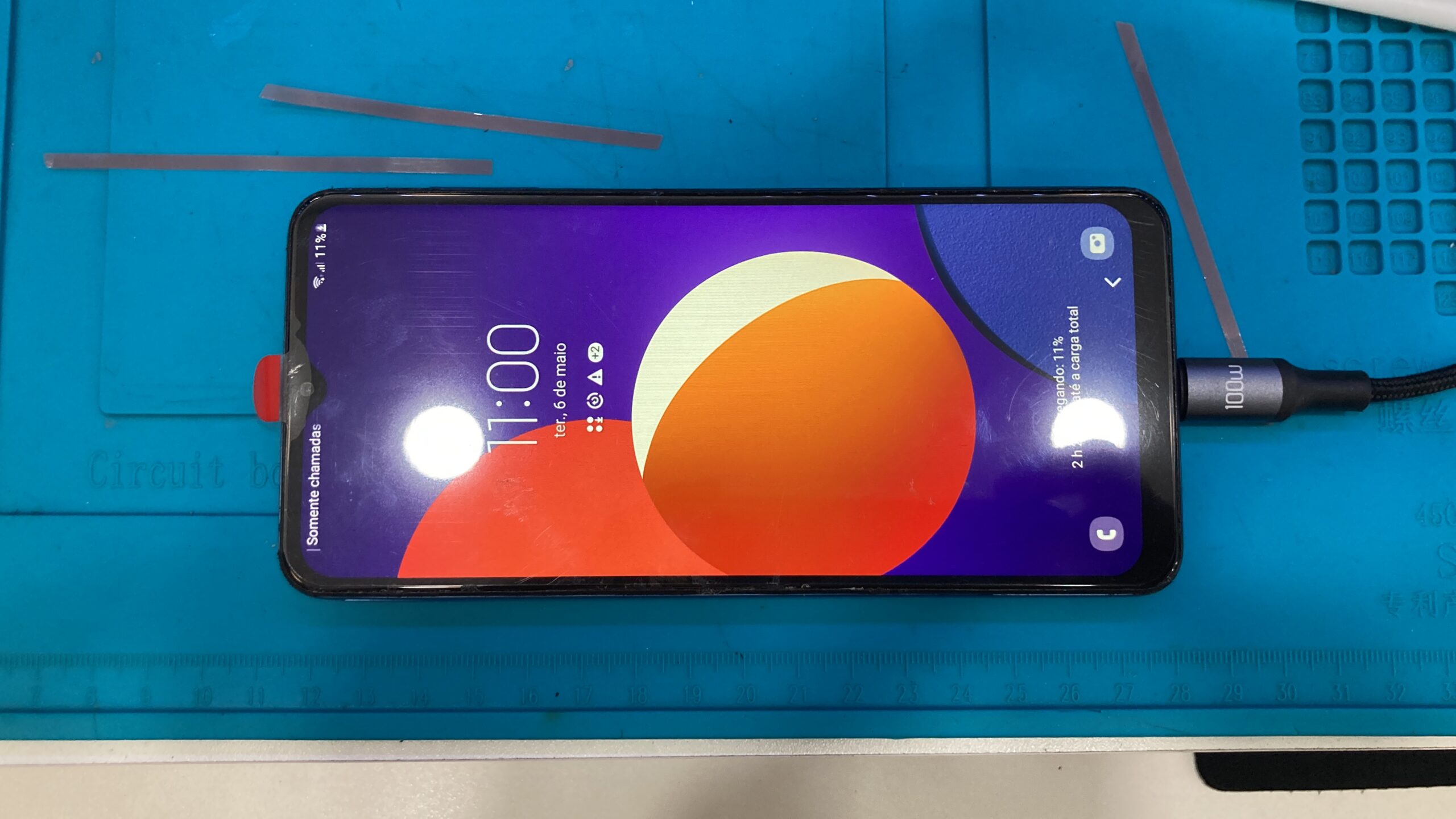 Teste de tela em celular Android